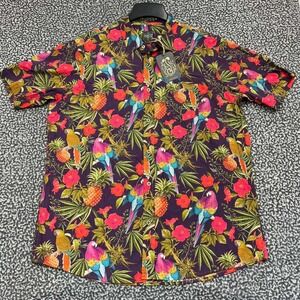 Greg Lutzka Shirt Men Extra Large Hawaiian Grassroots Button Up Short Sleeve New